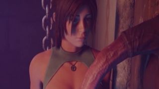 Lara Croft and Huge Dick at Gloryhole wd girls puke